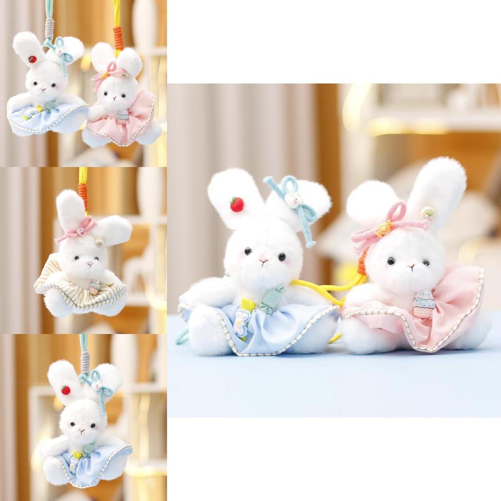 Cute Bunny Plush Doll Keyring Animal Plushie Girls Bag Decor For Teens