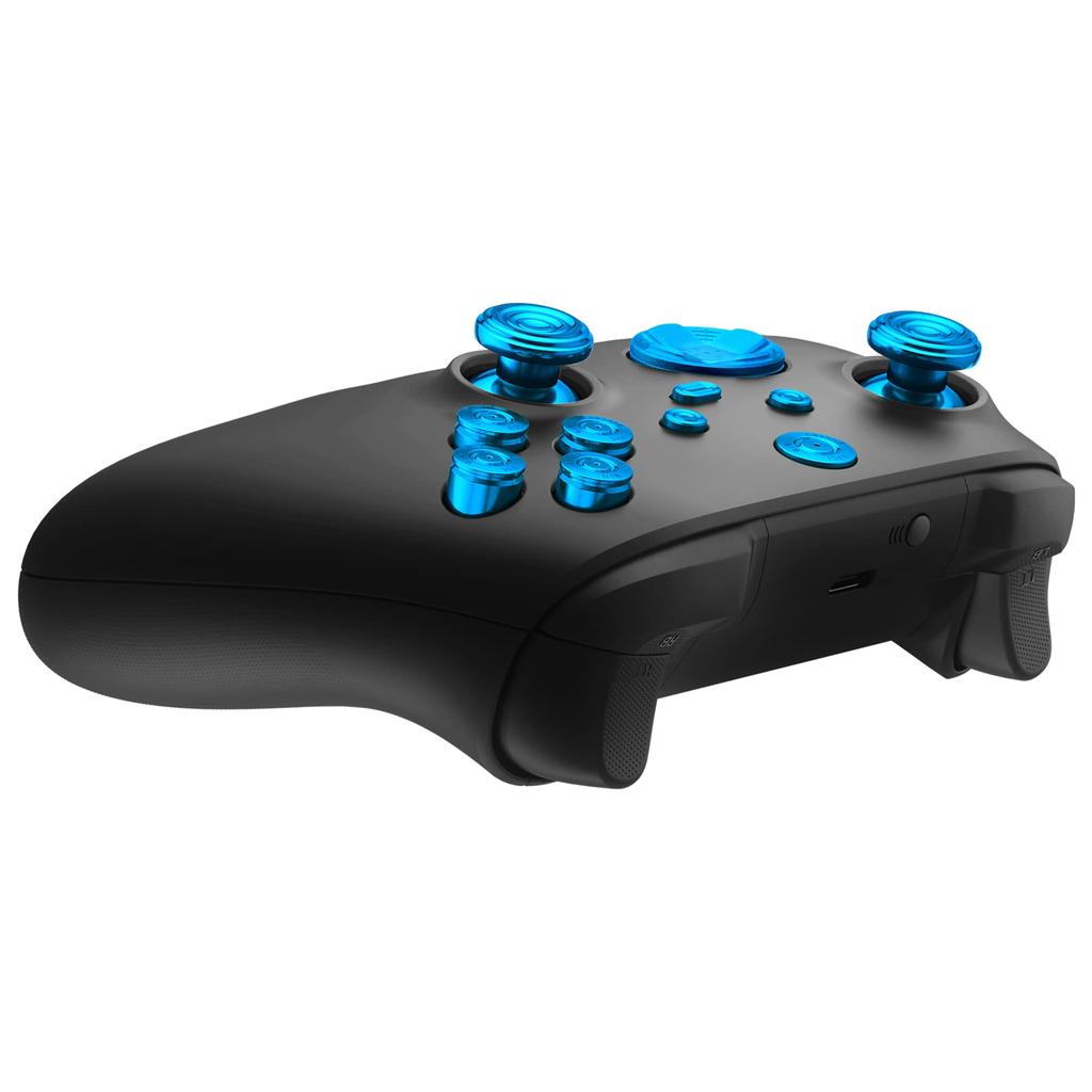 eXtremeRate Metal Buttons for Xbox Core Wireless Custom Aluminum Alloy ABXY and Home Key Replacement Parts for Xbox Series X S Controllers Controller,