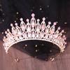 DIEZI Elegant Fashion Luxury Opal Crystal Tiara For Women Girls Wedding Party Baroque Bridal Bride Crown Hair Dress Accessories