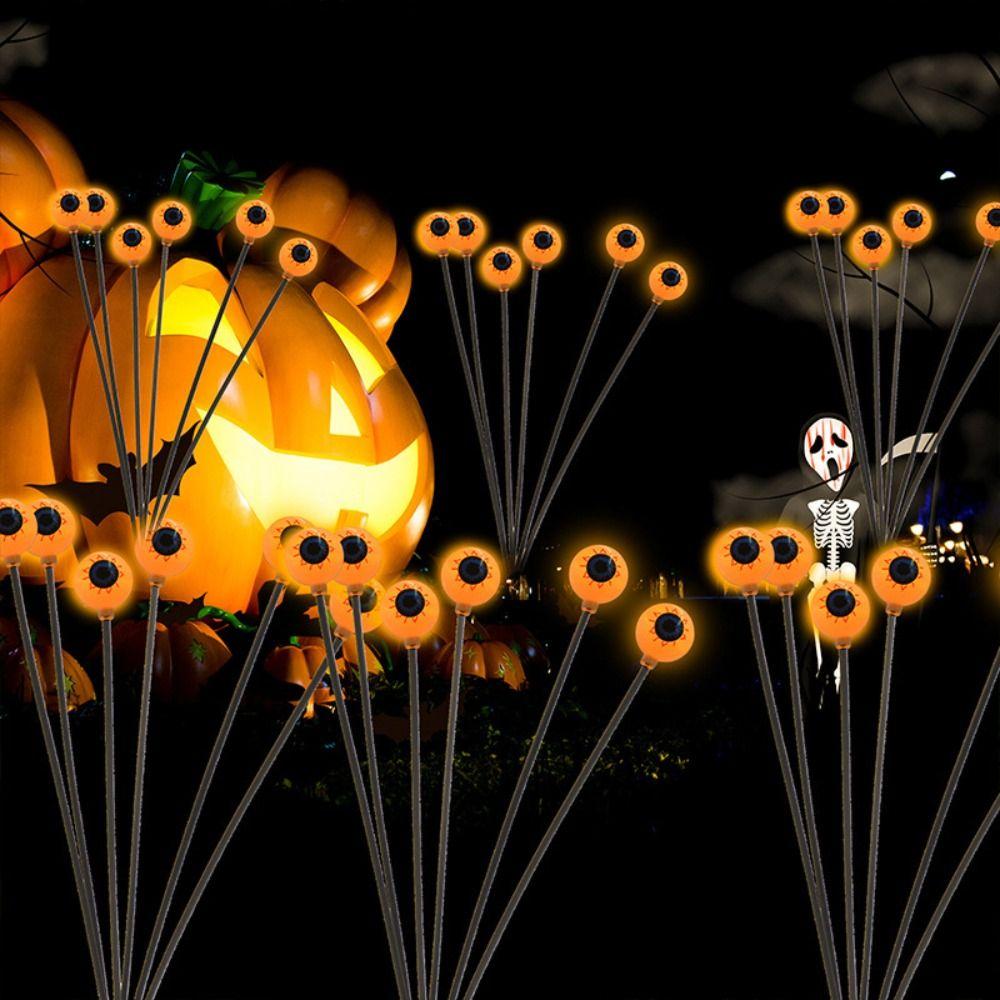 6PCS Decorative Halloween LED Eyeball Lights Plug-in Light Outdoor Scary Decoration Lights Ground