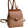 Petit-Germe Women's Small Backpack, Business Backpack, Faux Leather, Cute, Water-Repellent Leather (01. Khaki)