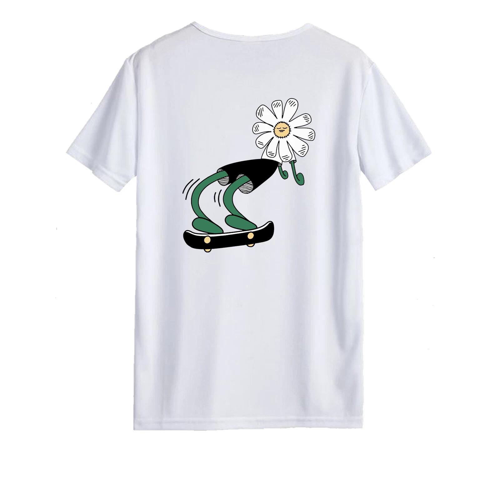 

Unisex T-shirt - Flower Skater - Original Summer Couple Daisy Anime Student Cute XL