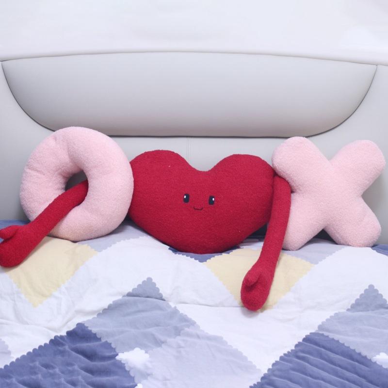 Cartoon Soft Love Pillow Plush Toy Doll Letter Doll Girl Soothing Rag Doll Birthday Gift