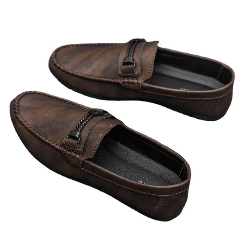 Men's Waterproof Leather Loafers: Summer Soft Sole, Lightweight, Breathable, Formal Business & Commuting Shoes with Thick Sole