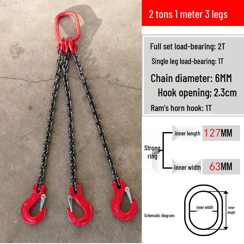 Multi-Hook Manganese Steel Chain Sling for Cranes & Forklifts