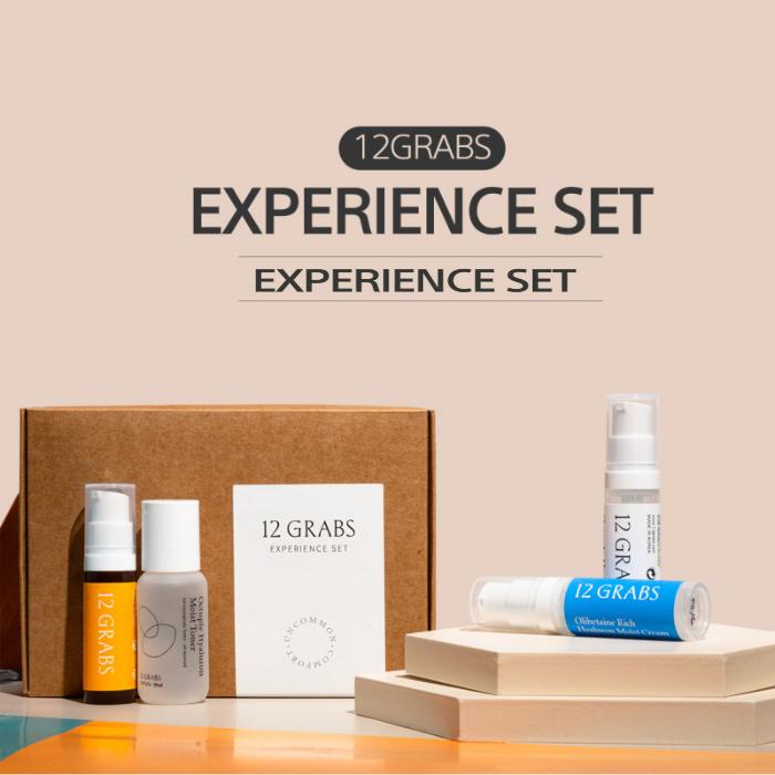 

Дорожный набор 12Grabs Experience Set (30 мл тонера, 10 мл эссенции, 10 мл сыворотки, 10 мл крема)