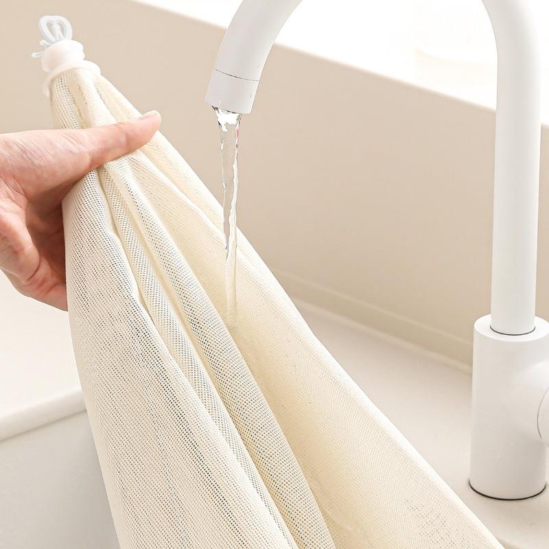 1pc Collapsible Food Cover with Fly Proof Mesh - Heavy-Duty Beige/White, Foldable Dish Protector with Airflow Design