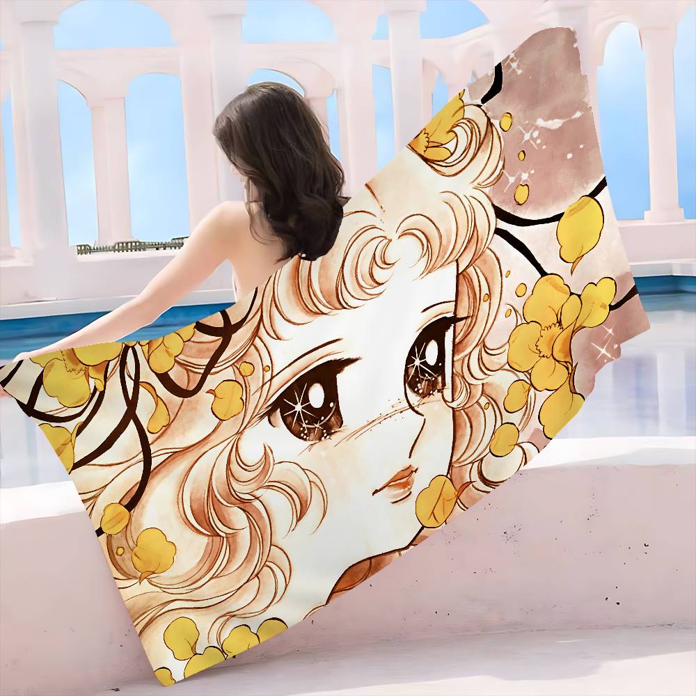 Cartoon Damen Süßigkeit Süßigkeit Mikrofaser Strandtuch Saugfähig Schnelltrocknend Weich Yoga Schwimmen Resort Bergsteigen Handtuch