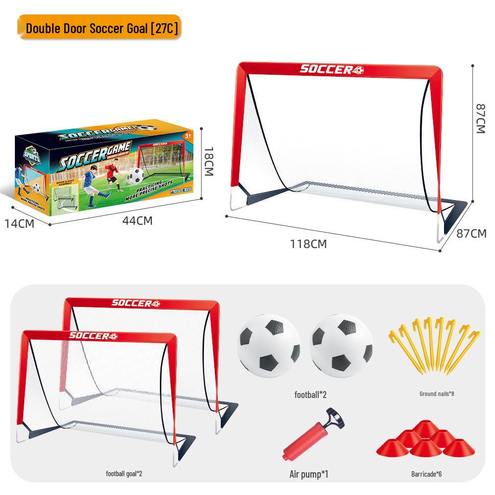 Portable Folding Children's Football Goal - Outdoor Grass Sports Activity Toy for Boys and Parent-Child Play