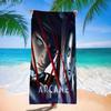 A-Arcanes Seizoen 2 J-Jinxs VI Graffiti Microfiber Printed Beach Towel Mountain Climbing Yoga Beach Swimming Running Absorbent Soft