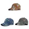 Ethnic Style Denim Baseball Cap With Sun Protection For Outdoor Activities