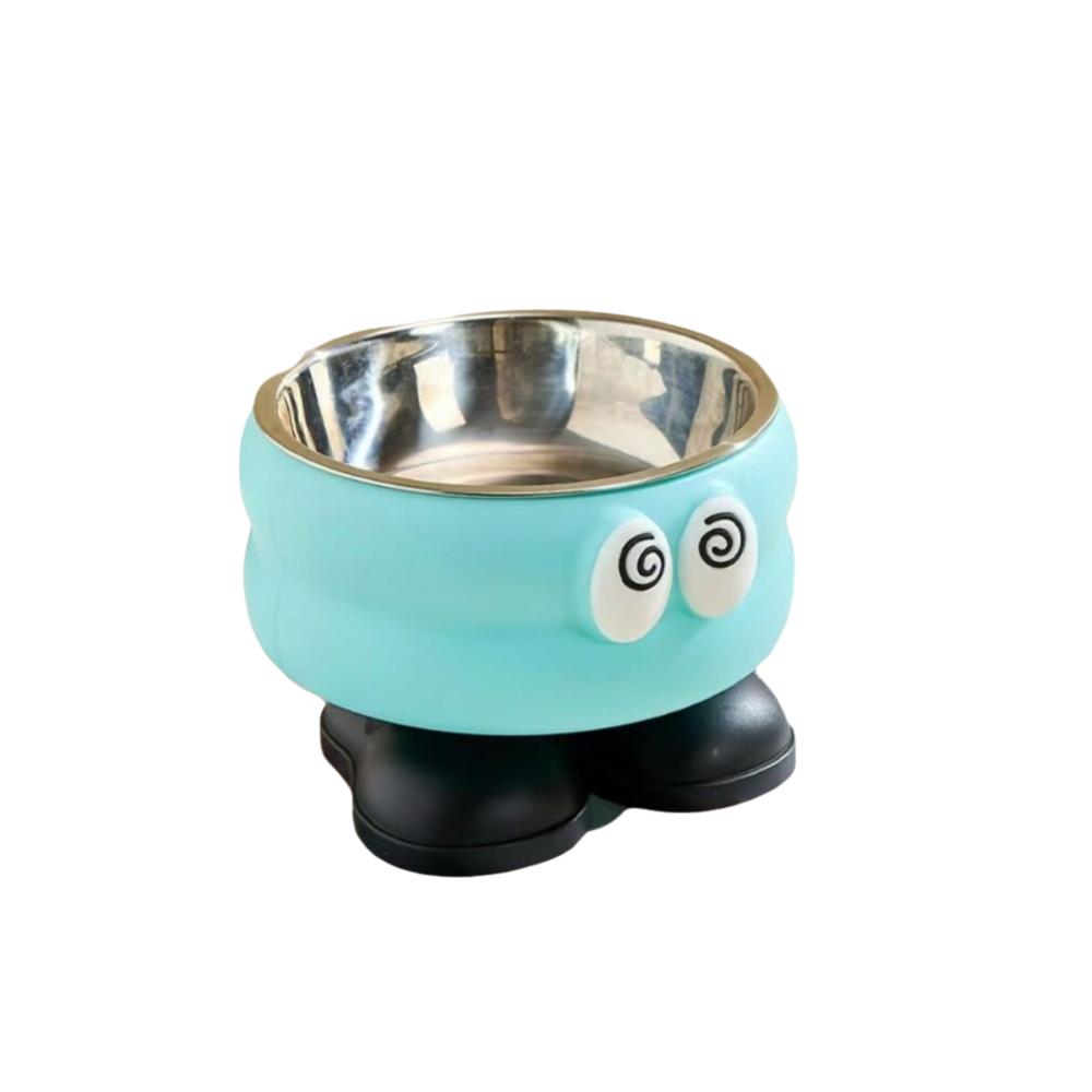 

Stainless Steel Elevated Pet Bowl Large Capacity Non-Slip Base Neck Protection Bowl Anti-Choking Anti-Overturning синий