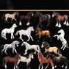 1Pc Children's Simulation Animal Toys Wildlife Model Set Solid Quarter Horse White Horse Black Horse Maxima Horse