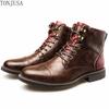 Zipper Large Men's Leather Boots Single Boots Fashionable Work Clothes Short Boots Martin Boots