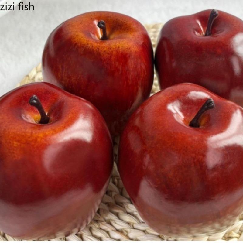 Simulated Red Delicious Fake Apple Model Red Apple Ornament Artificial Fruits Shooting Props Simulated Apples Aesthetic Decor