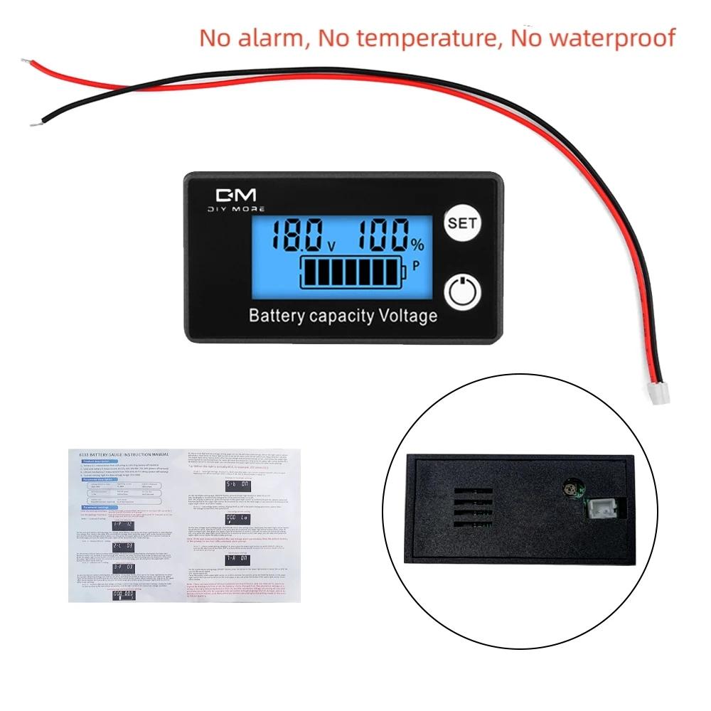 DC8-111V Battery Capacity Indicator LCD Digital Electricity Meter Lead-acid Lithium LiFe PO1 Voltage Tester for Car Motorcycle