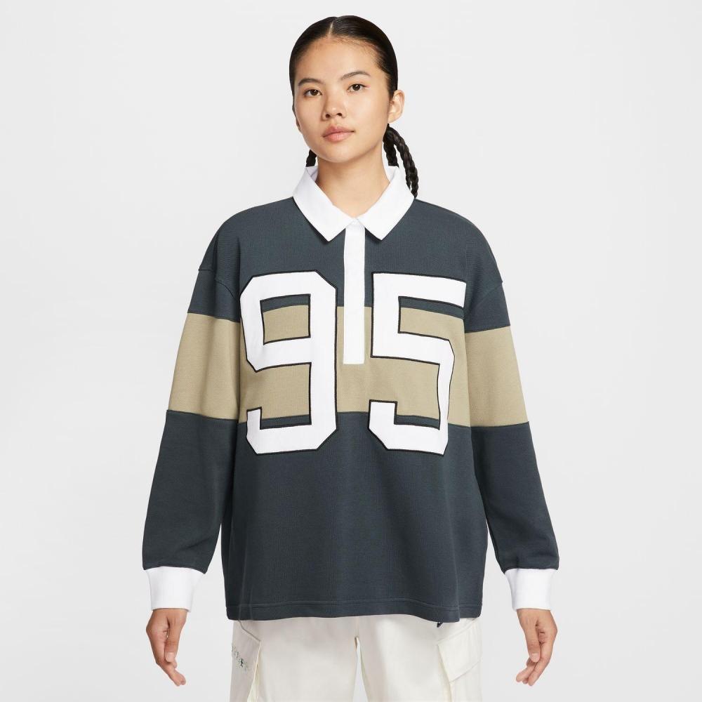 Nike W Street Ls Gfx Поло Hv4034 390seaWd Sail XS