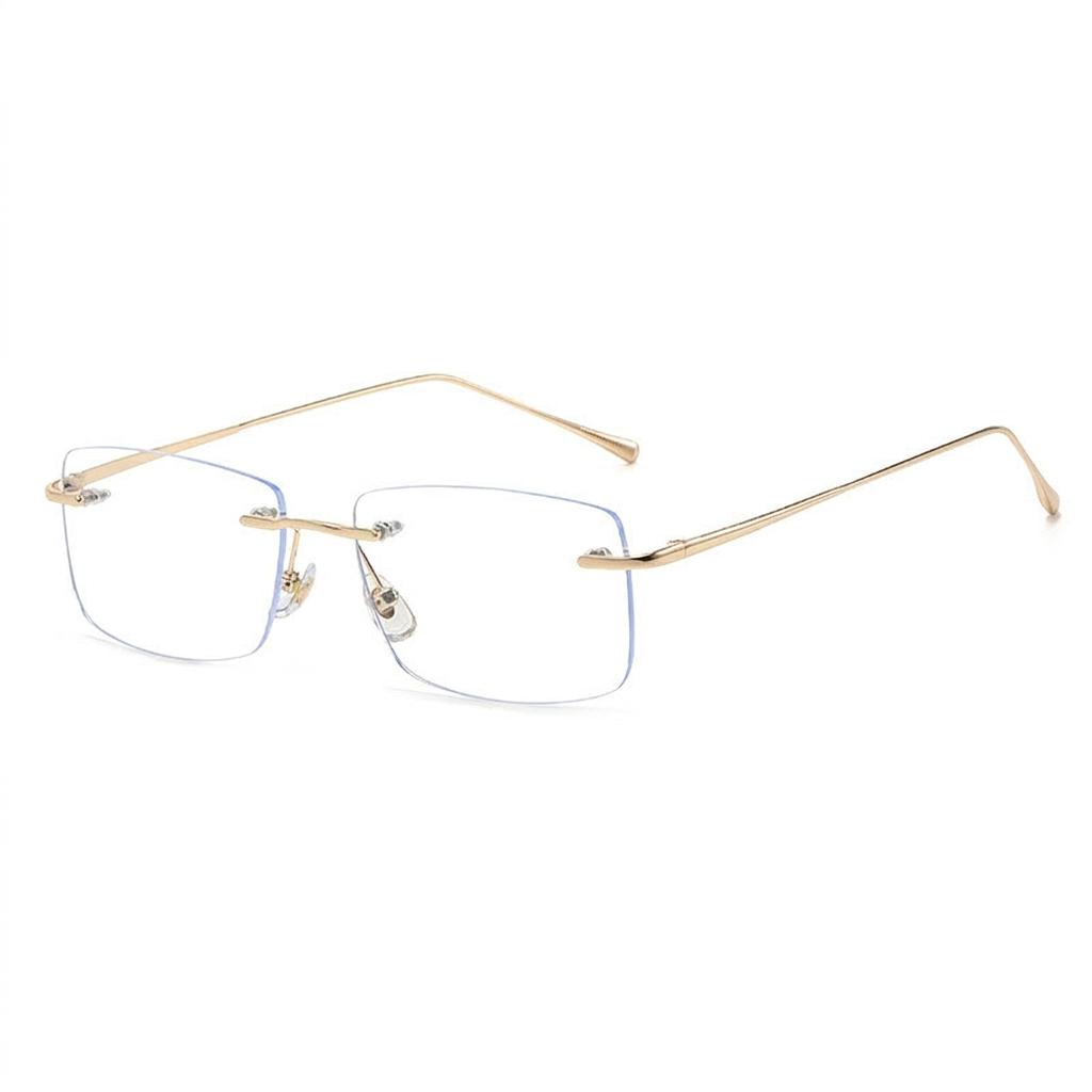 Rimless Eyeglass Frames Minimalist Square Eyeglass Frames Metal Eyeglass Frames Hypoallergenic Unisex Eyewear For Business Daily