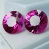 Přírodní růžový safír kulatý tvar 17,50 Ct CERTIFIKOVANÝ Pár volných drahokamů A-2392