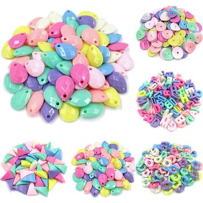Loose Beads Wholesale DIY For Pendant 10/30Pcs Necklace Bracelet Round Drop Letter Candy Color Jewelry Making
