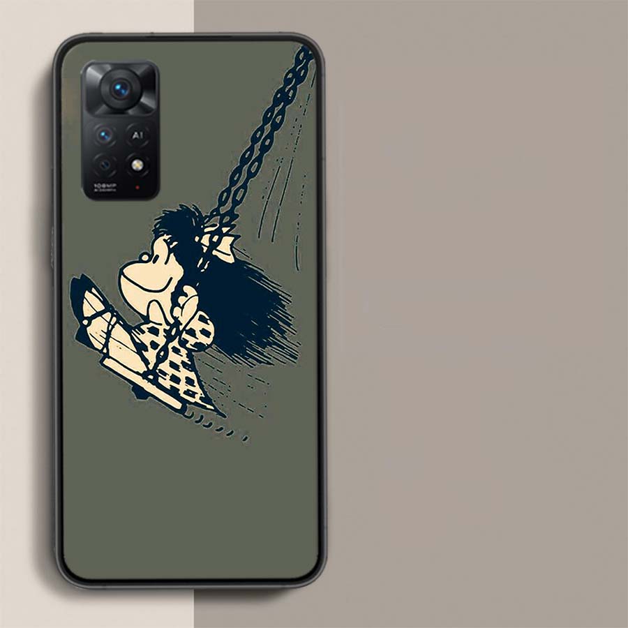 Cute Mafaldas Phone Case For Redmi Note 14+ 13 Pro Plus 14C 13C 12C 12 10A 10C 10 9 8 9A 9C 9T 8A 7 Pro Xiaomi Capa Cover Cute F