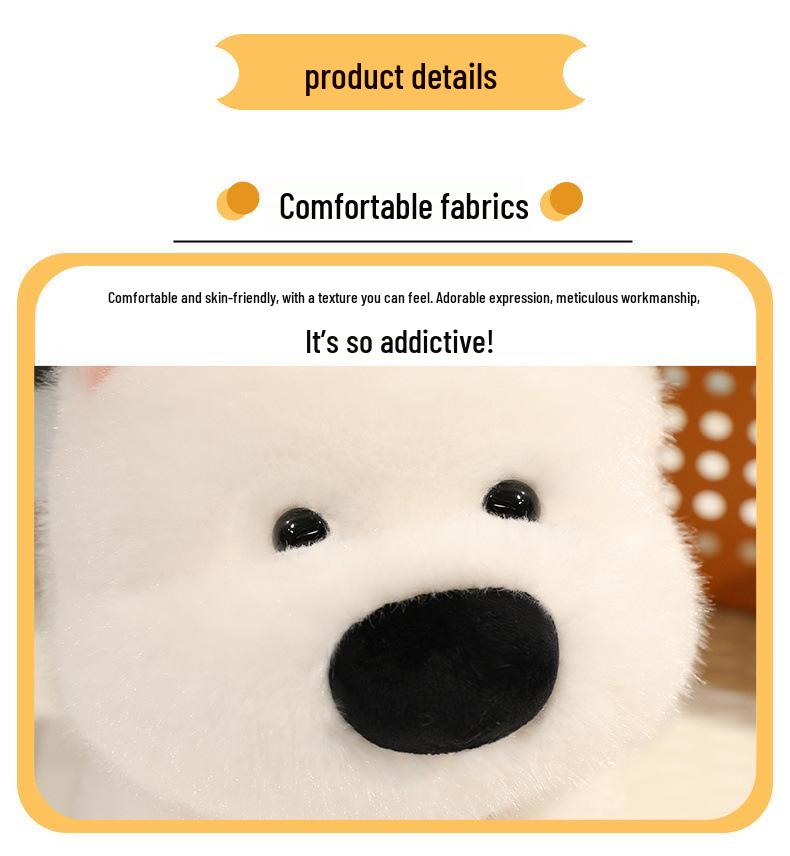 West Highland Terrier Plush Toy Puppy Doll for Children