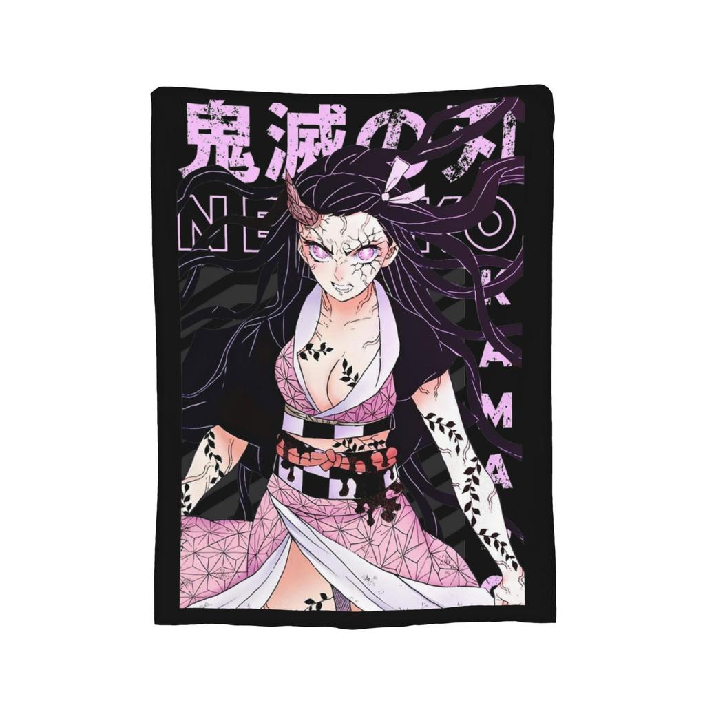 Sanemi Shinazugawa Dämonentöter Decke Samt Winter Atmungsaktive Leichte Überwurfdecke für Sofa Büro Teppich Stück