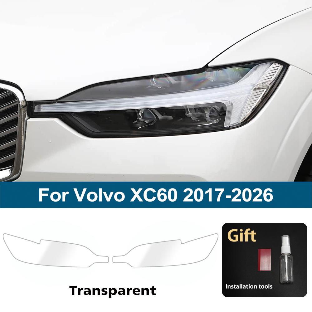 

Custom Fit TPU PPF for Volvo XC60 2017-2026 High Gloss Smoke Black Pre Cut Car Headlight Protective Film Anti-Scratch Vinyl Wrap For XC60 17-26 CLR