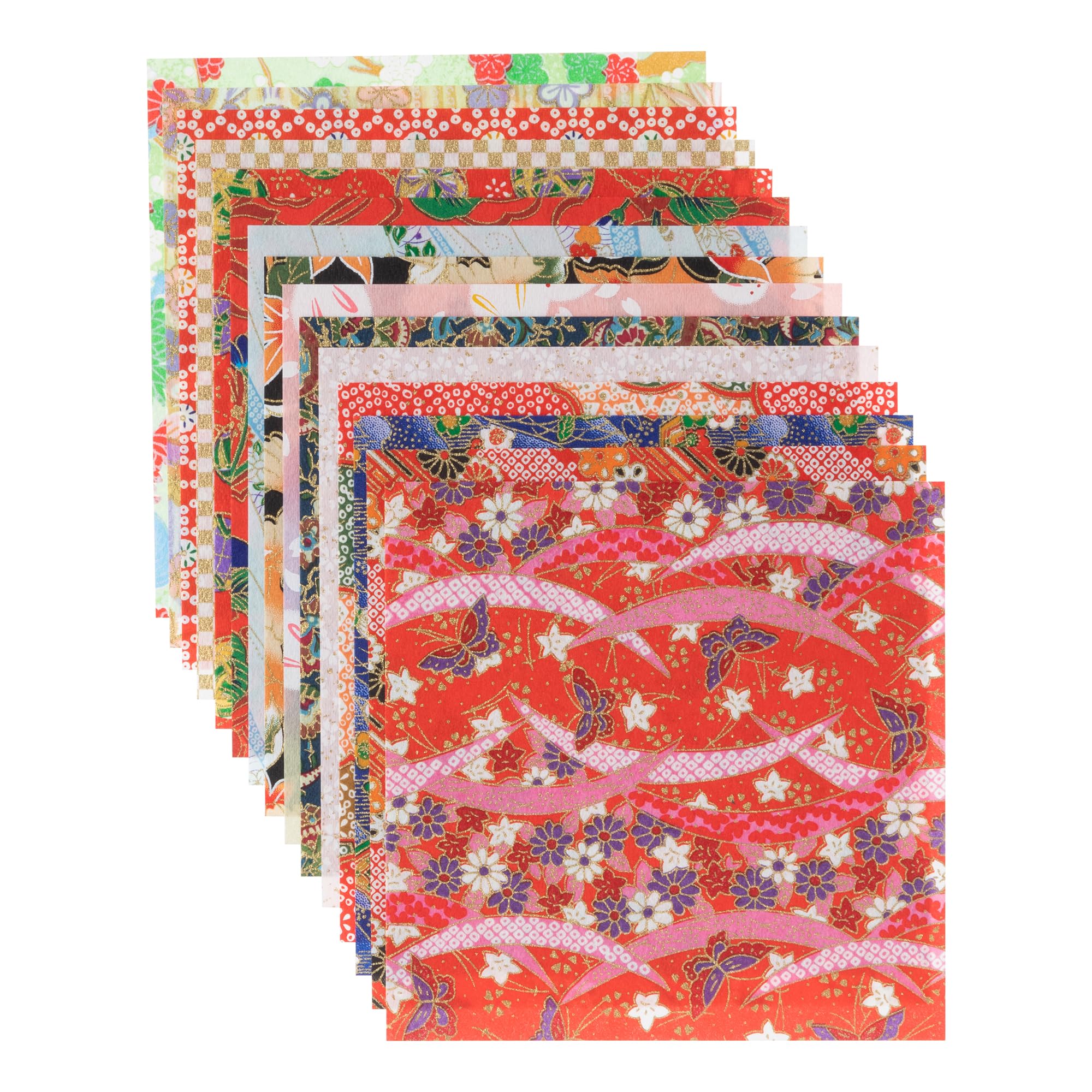 

Kawasumi Washi Chiyogami Yuzen Washi 15 15 Set A Paper, 15x15cm, Patterns, Sheets,