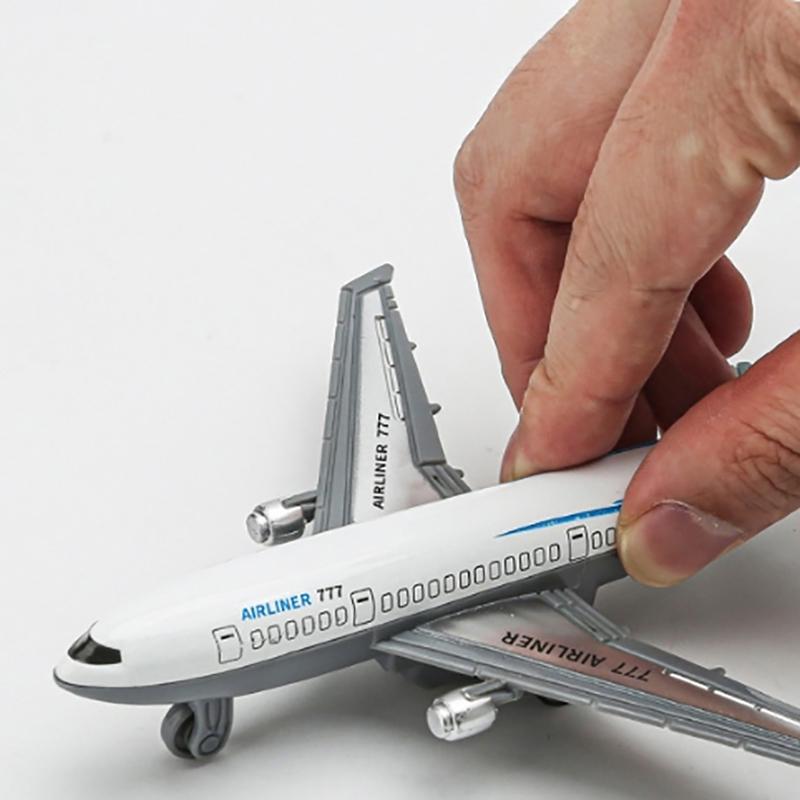 1/2Pcs Inertia Airplane Airliner Toys Children Simulation Alloy Pull Back Airplane Toy Model Boys Gift Desktop Ornament
