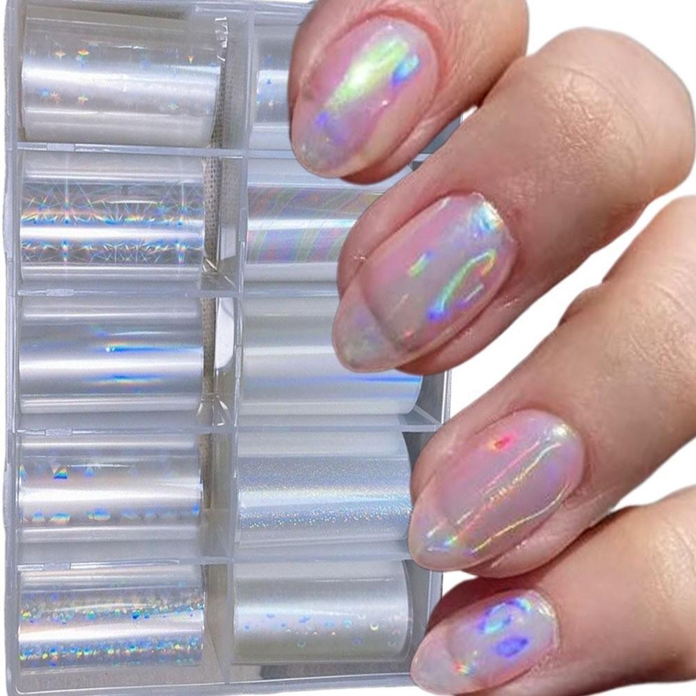 Mermaid Nail Foil Decals Laser Nail Art Stickers Professional Transfer Paper  Manicure DIY