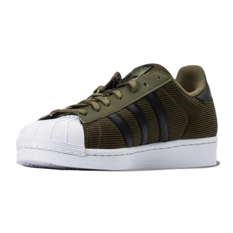 Adidas Originals Superstar Series Comfortable Versatile Low-Top Sneakers Unisex Sneakers Olive-Green BB0995