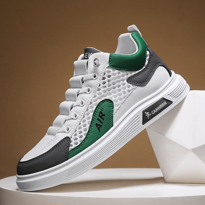 

High-top board shoes men s summer mesh men s shoes 2024 new breathable hollow casual trendy shoes students and teenagers 39
