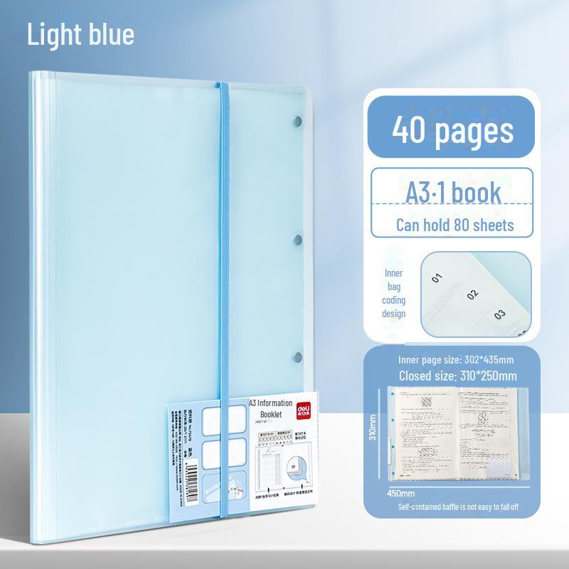 A3 Sınav Kağıdı Saklama Klasörü - Öğrenciler İçin Büyük Kapasiteli Şeffaf Ek