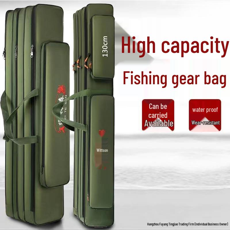 Waterproof Multifunctional Fishing Rod and Tackle Bag - Lightweight with Large Capacity