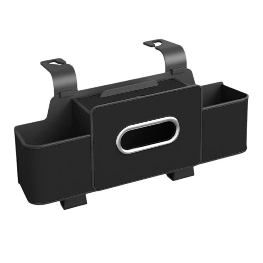 

Car Seat Organizer with ABS Box & Tissue Holder. Double Storage for Snacks/Drinks. Easy Install, Durable Resin for All Cars.