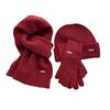 3Pcs/Set Women Hat Scarf Gloves Set Solid Color Ribbed Trim Brimless Hat Long Scarf Warm Gloves Set Winter Accessories