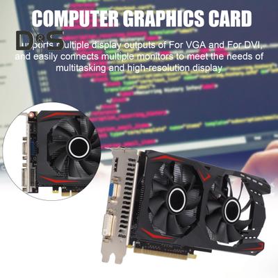 Computergrafikkarte Dual-Lüfter-Design PCI-E 128-Bit-Schnittstelle 4 GB GDDR5 Universelle Stromsparende GPU Gaming-Grafikkarte