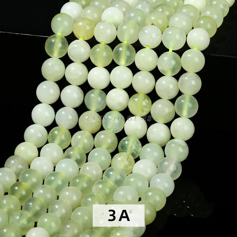 Jing Suo Naturalne Zielone Jadeitowe Okrągłe Koraliki do Tworzenia Biżuterii i Bransoletek DIY