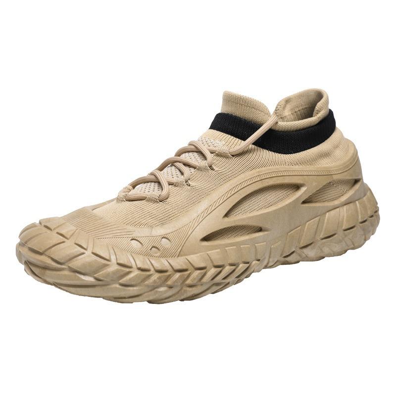 Flying woven men's shoes spring and summer breathable lazy shoes one pedal casual trendy shoes versatile outdoor men's leisure