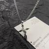 Stylish Cross Pendant Necklace With Titanium Steel Chain For Trendy Men's Fashion