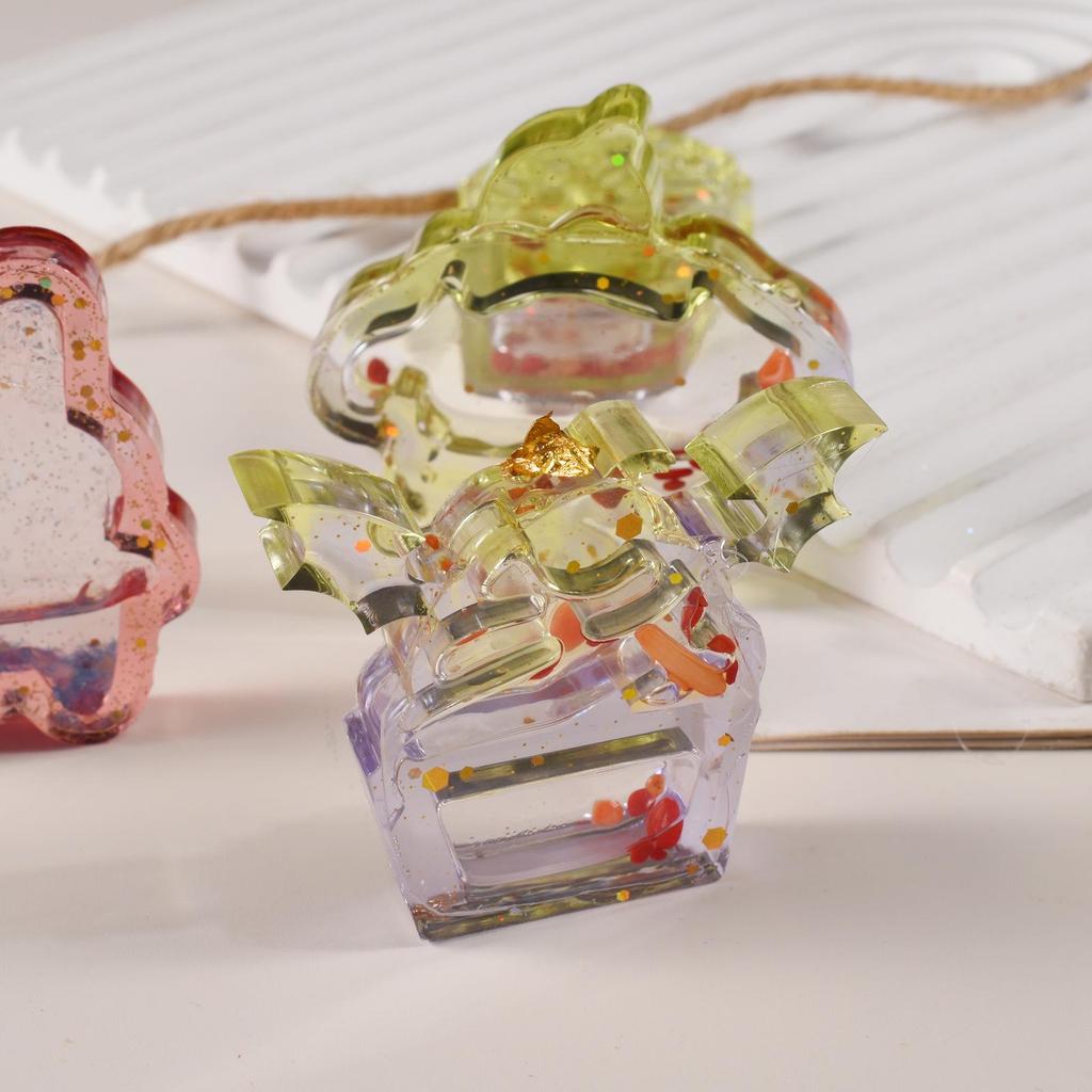 DIY Silicone Mold for Epoxy Resin Mirror, Earring, Pendant, Keychain - Sweet Cone, Heart, Rabbit, Cat & Flowing Sand Designs