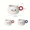 Ceramic Coffee Mug with Chubby Face Design, Microwave Safe,Machine Washable, Novelty Round Cup for Office, Afternoon Tea, Breakfast, Milk