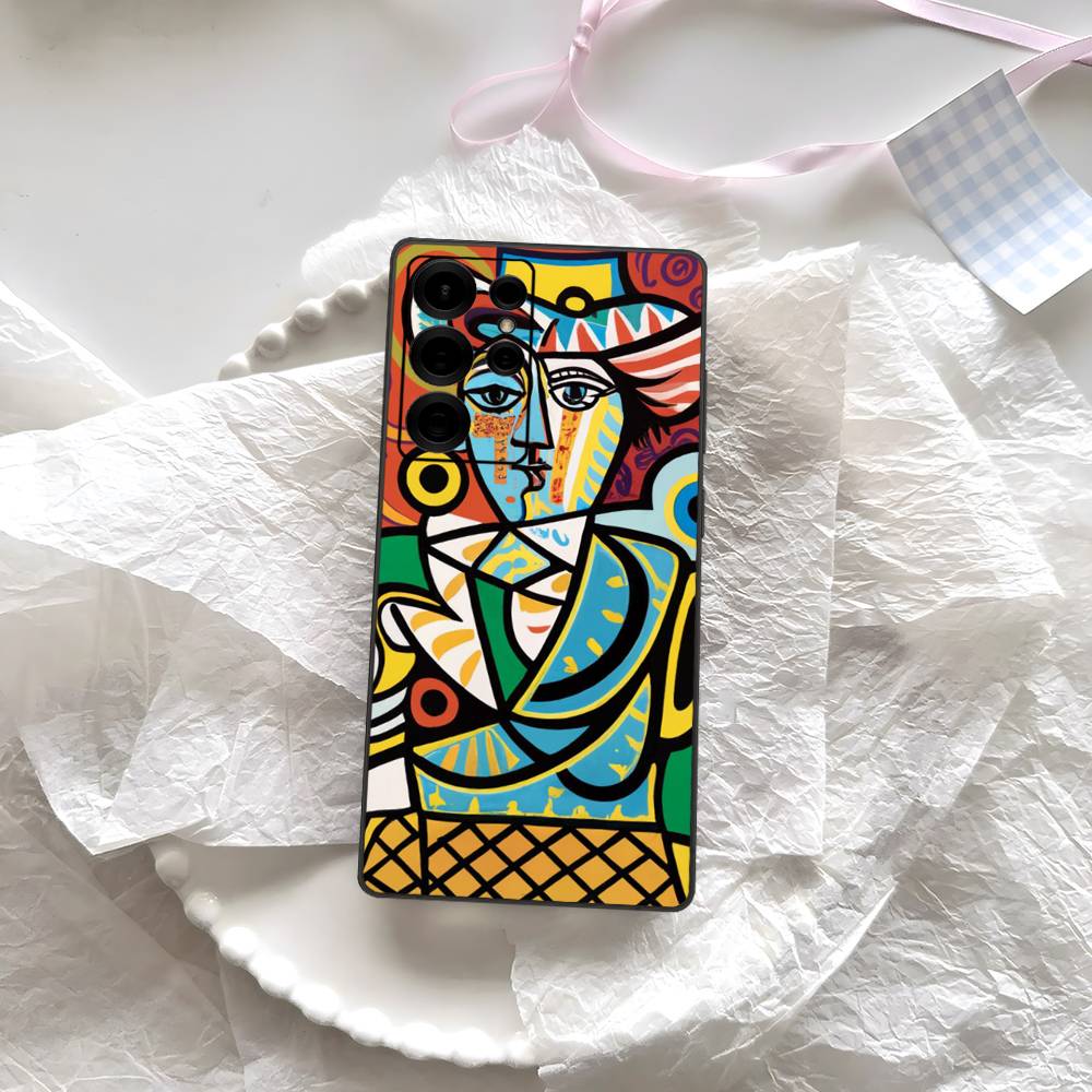 

Picasso Abstract Art Painting Phone Case Silicone PC+TPU For Samsung S10 20 30 22 23 24 Plus Lite Ultra Cover Samsung S20 fe