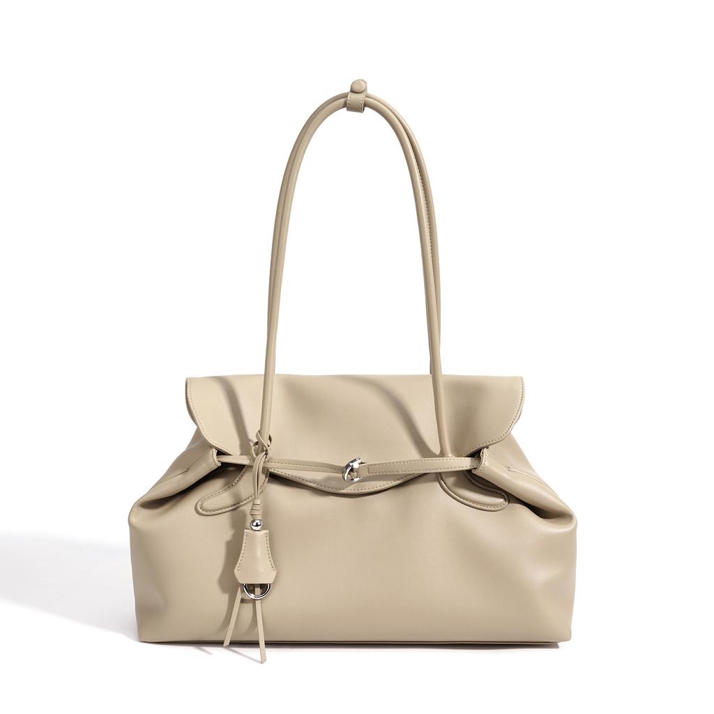 Leather Simple Shoulder Bag Bag Cover Commuter Large Capacity Underarm Bag Fashion Bag