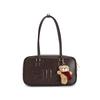 New ORIGINALE PU Shoulder Bag Women's Chocolate Brown F53W539161FBN