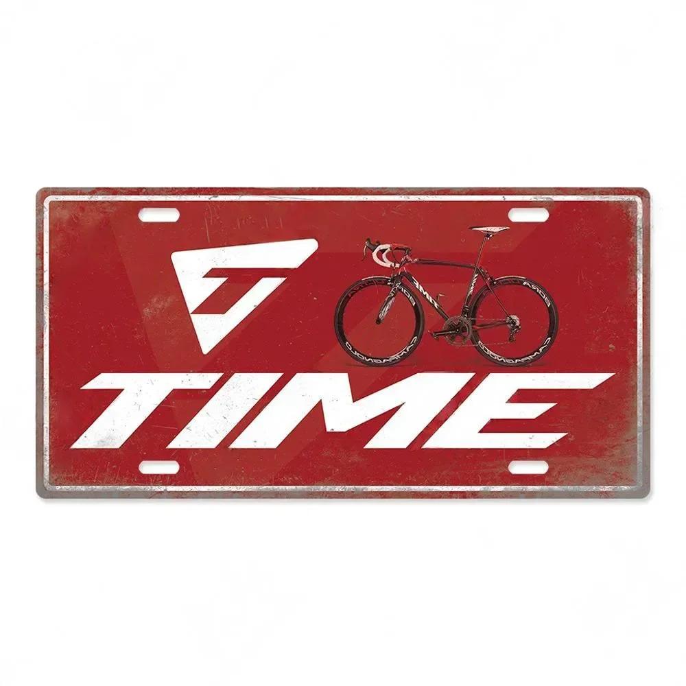 Klassische Metallschild-Dekoration Fahrradmarke Blechschild Handwerk Wanddekoration Schilder für Bar Garage Fahrrad Rostige Plakette 15x30cm Zinn Bo