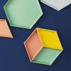 4Pcs/Set Colorful Geometric Shape Removable Fruit Plate for Desktop Storage Tray