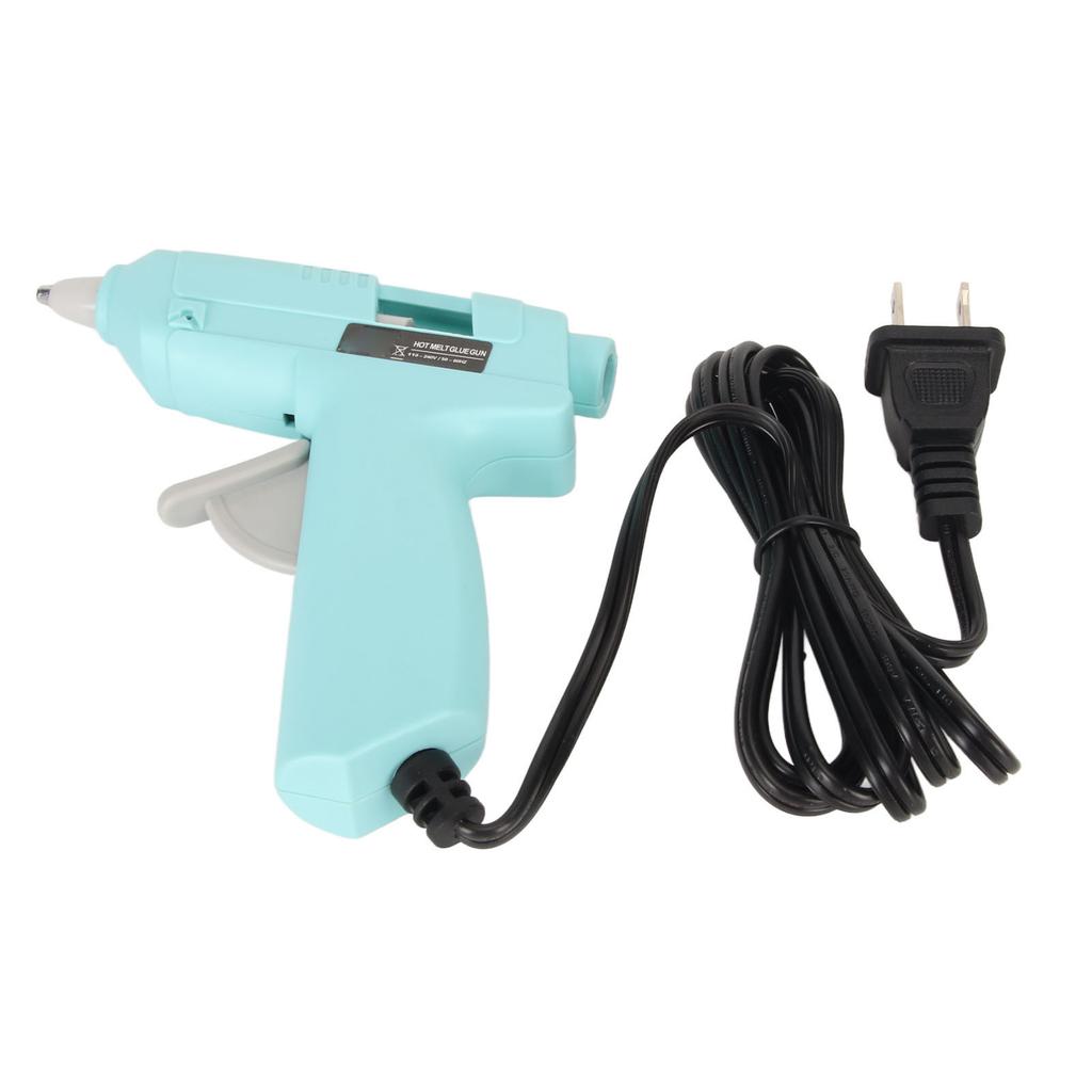 Hot Glue Tool 20W Fast Preheating DIY Mini Hot Melt Glue Machine with 30 Glue Sticks for Home School 110‑240V Blue US