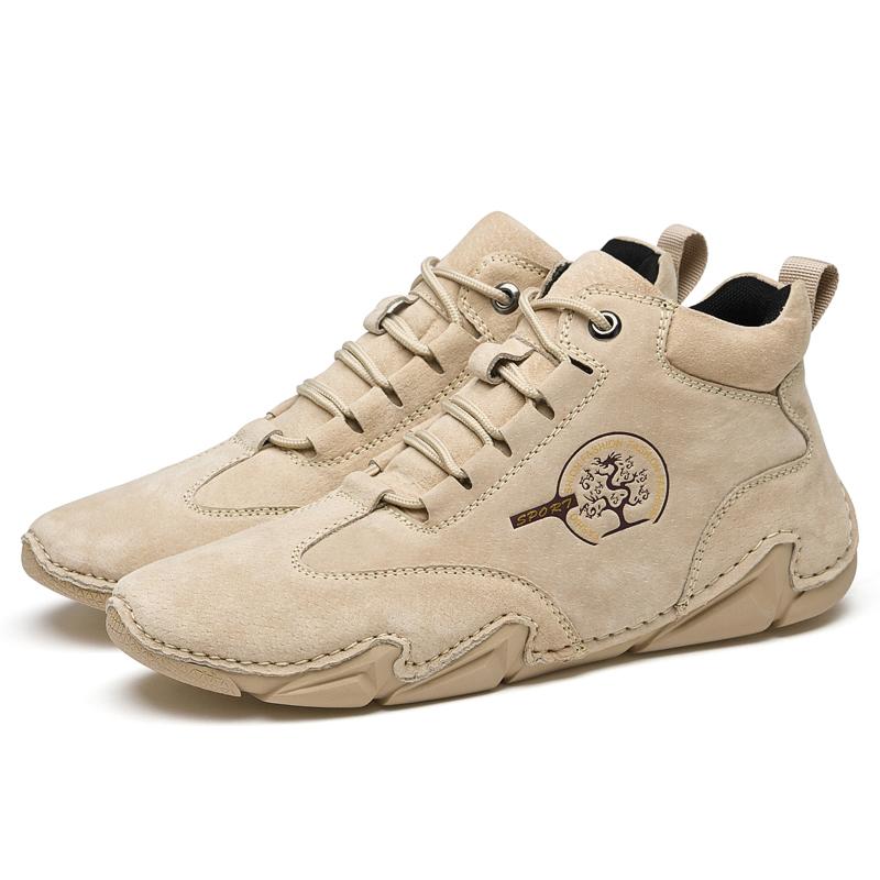 Scarpe Sportive da Uomo Nuove in Pelle per Esterno Scarpe Casual Stivali in Pelle da Lavoro